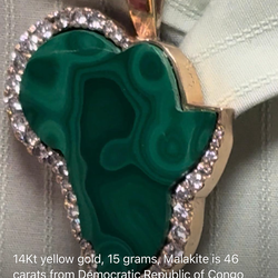 Africa 14KT Gold -Diamond Pendant