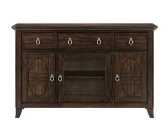 Elegant & Functional rich cherry finish dining server w/dovetail drawers 