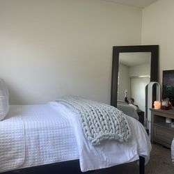 Full Sized Bed Frame, Fully Functional. Mattress Included. 