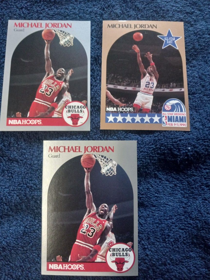 3 Michael Jordan Basketball Cards,  Baseball Cards Football Cards Nba