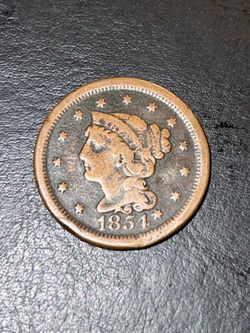 1851 Braided Hair Large Cent