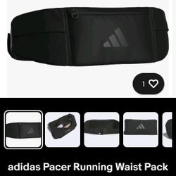 Brand New With Tag adidas Pacer Running Waist Pack Black Adjustable Pockets NWT MSRP $35