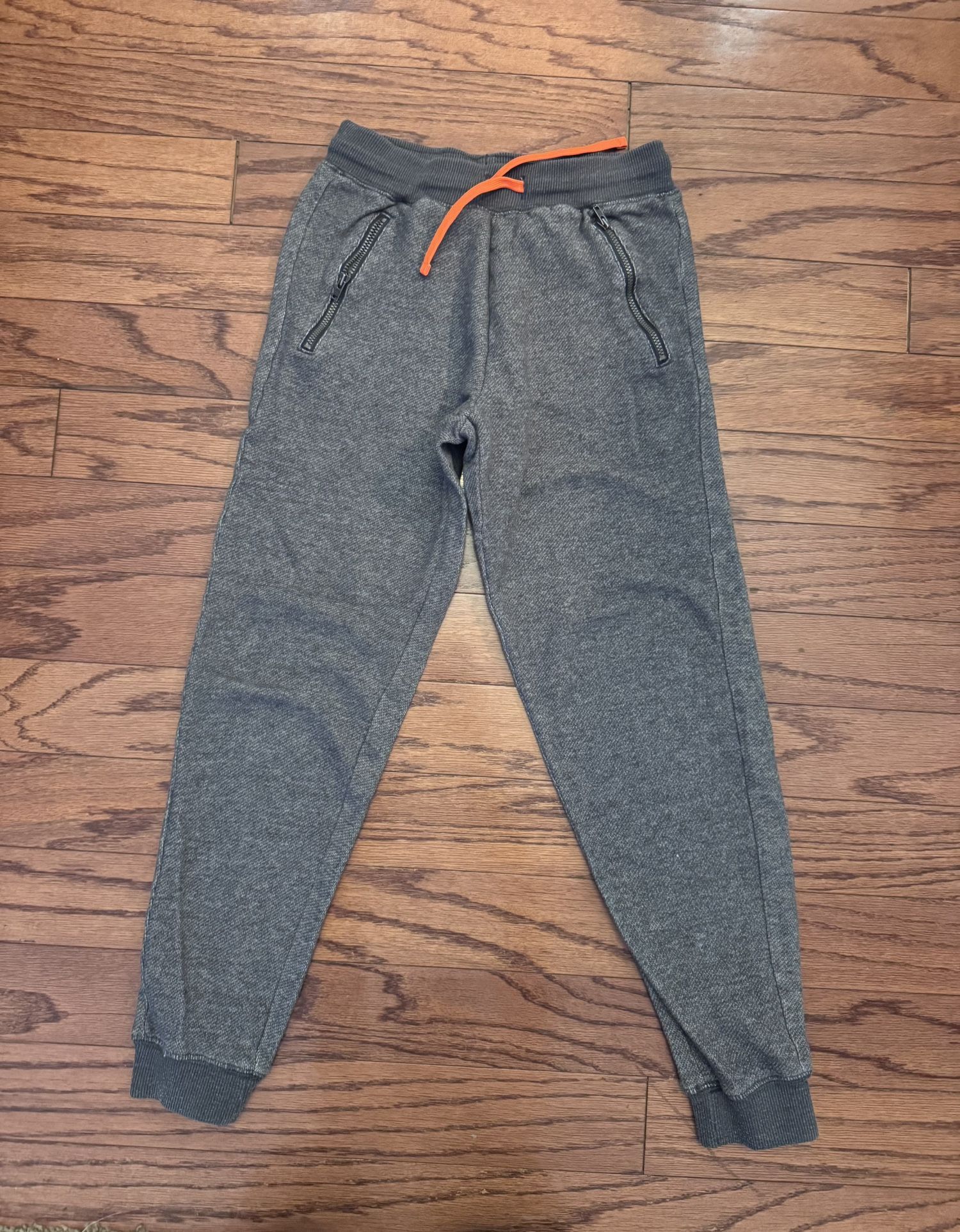 Boys Heather Gray With Orange Accent Joggers