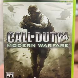 COD 4 Modern Warfare Xbox 360 COMPLETE w/ Poster Tested