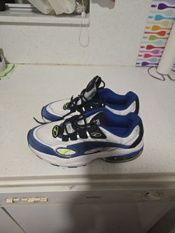 Men Puma Sneakers White Blue Neon
