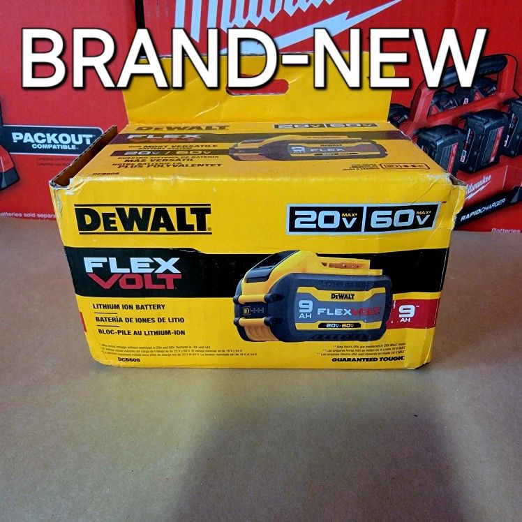 DEWALT
FLEXVOLT 20V/60V MAX Lithium-Ion 9.0Ah Battery