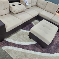 SECTIONAL WITH OTTOMAN BRAND NEW 