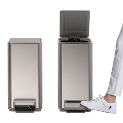 Kohler 6L Step Trash Can, 2-pack In Stainless Steel or White NEW