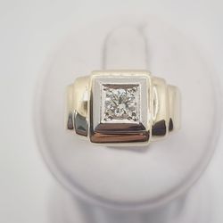 14k Gold 0.50ct VS1 H Old European Cut Diamond Ring
