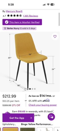 Yellow upholstered chairs