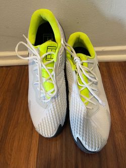 Nike Precision 5 Basketball Shoes – Size 10 – White/Volt – Like New