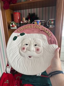 Cookies for Santa Ceramic Holiday Plate