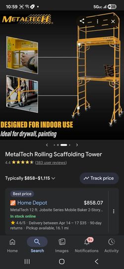Metal Tech Rolling Scaffolding Tower