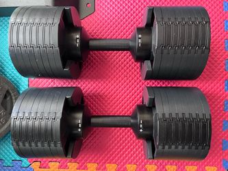 80lbs Matrix Adjustable Dumbbells Pair with holders in perfect condition