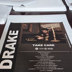 DRAKE Take Care Album Canvas