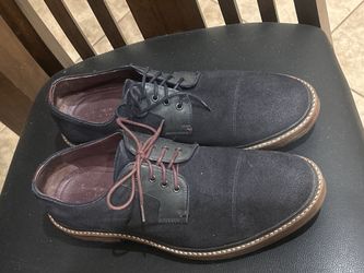 Ted Baker, Genuine Suede Leather, Size 10, Dark Navy, Made In London 