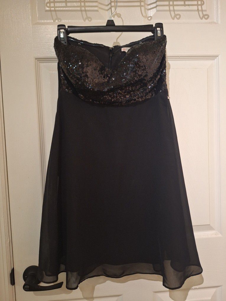 LIKE NEW! GUESS BLACK DRESS COCKTAIL SEQUINS