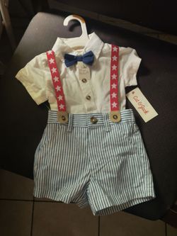 4th of July Outfit -- 12 months