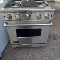 Viking 30 Inch Stainless Steel Gas Stove And Oven