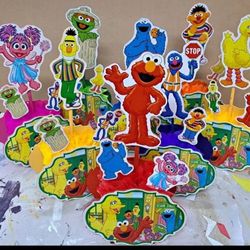 Sesame street center pieces