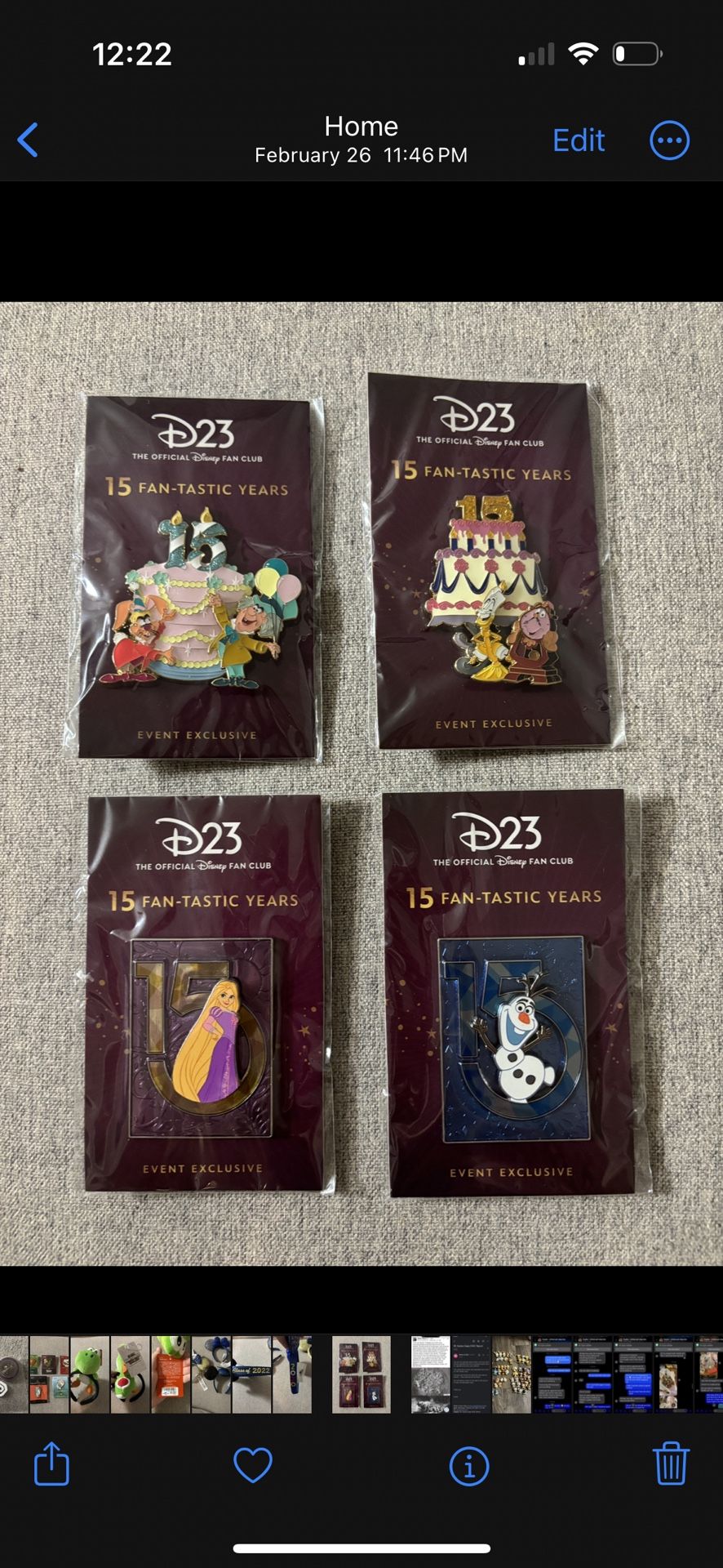 Disney D23 Event Exclusive Pins (read description)
