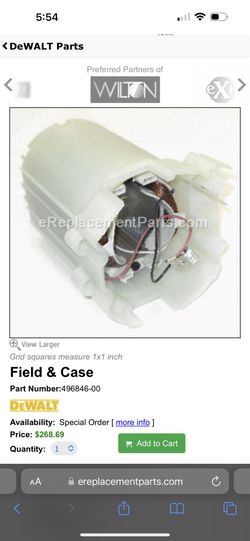 Original DeWalt Part # N443158 FIELD *NEW SEALED*