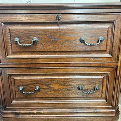 Wood Double File Cabinet 
