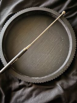 Large Black Gear Ring with Telescoping Antenna