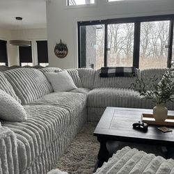 Stupendous 3 Piece Soft Yeti Couch L Shape Sectional