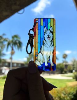 Hand Made Colorful Dog Keychain