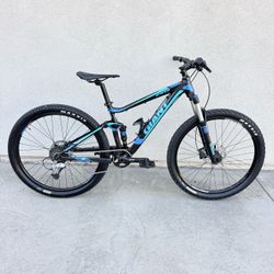 (S)27.5" Giant Stance Full Suspension Mountain Bike RockShox Blue Black Maxxis Hydraulic brakes