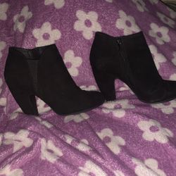 Black High Healed Boots
