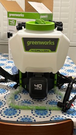 Brand new Greenworks 40V Cordless Backpack Sprayer (4 Gallon / 5 Tips / 25 FT Spray) For Weeding, Spraying, and Cleaning, Tool Only