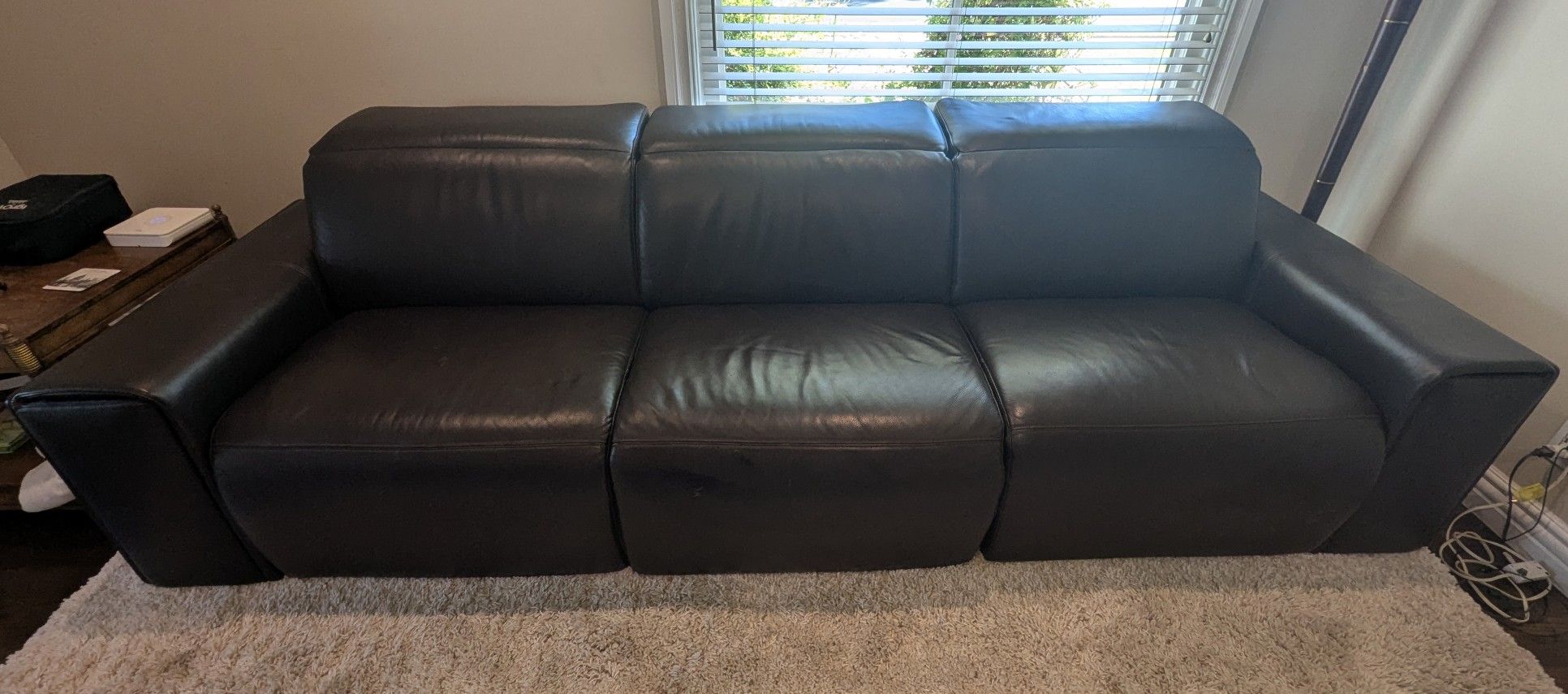 Moroni Italian Leather Motorized Sofa