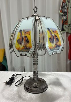 OK Lighting Touch Lamp Native American Scene
