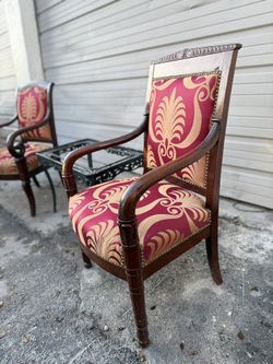 2 French Carved Wood Chairs