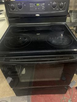 whirlpool glasstop electric stove