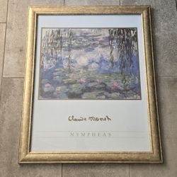 Claude Monet Nympheas Framed Poster 31x25" 