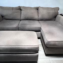 Ashley Sectional Couch W/ Ottoman