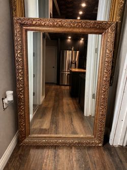Large Vintage Antique-Style Gilt Framed Mirror