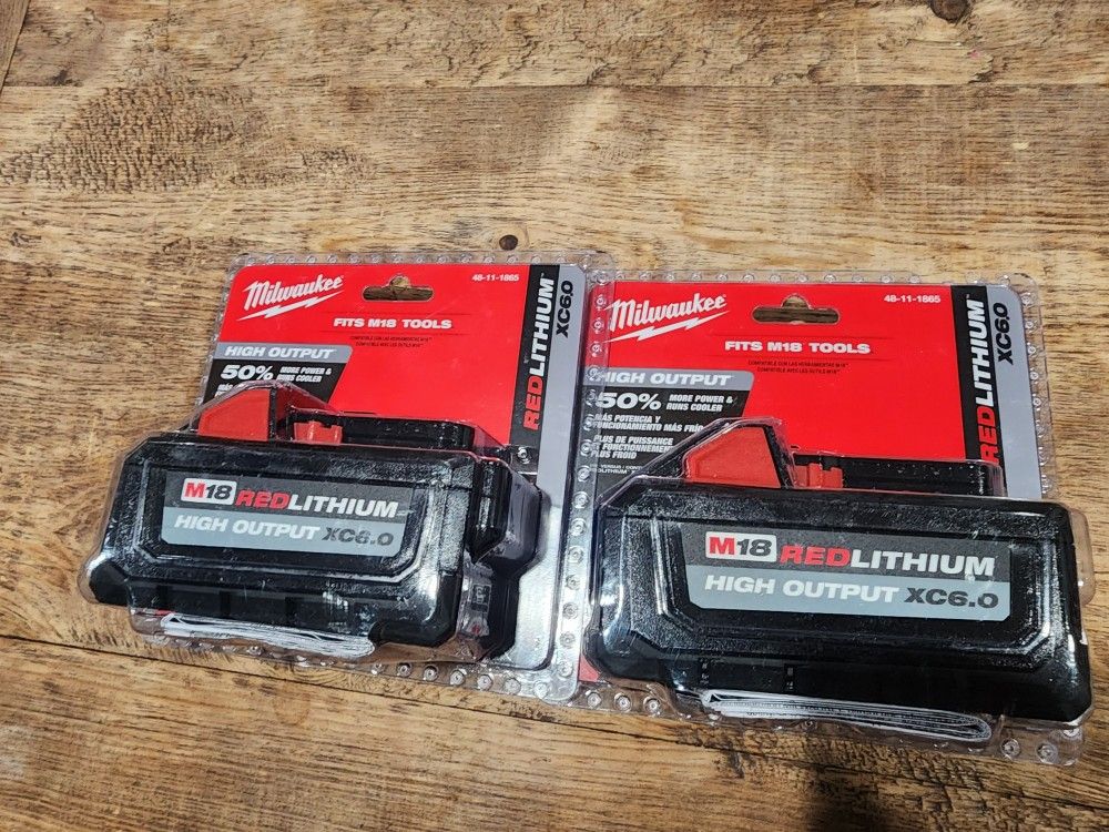Millwake 6.0 High Output Bateries Each $85 -2 For $160 No Offers Price Is Firm