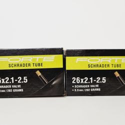 Forte Schrader Bike Inner Tube 26 X 2.1 - 2.5 Schrader Valve New
