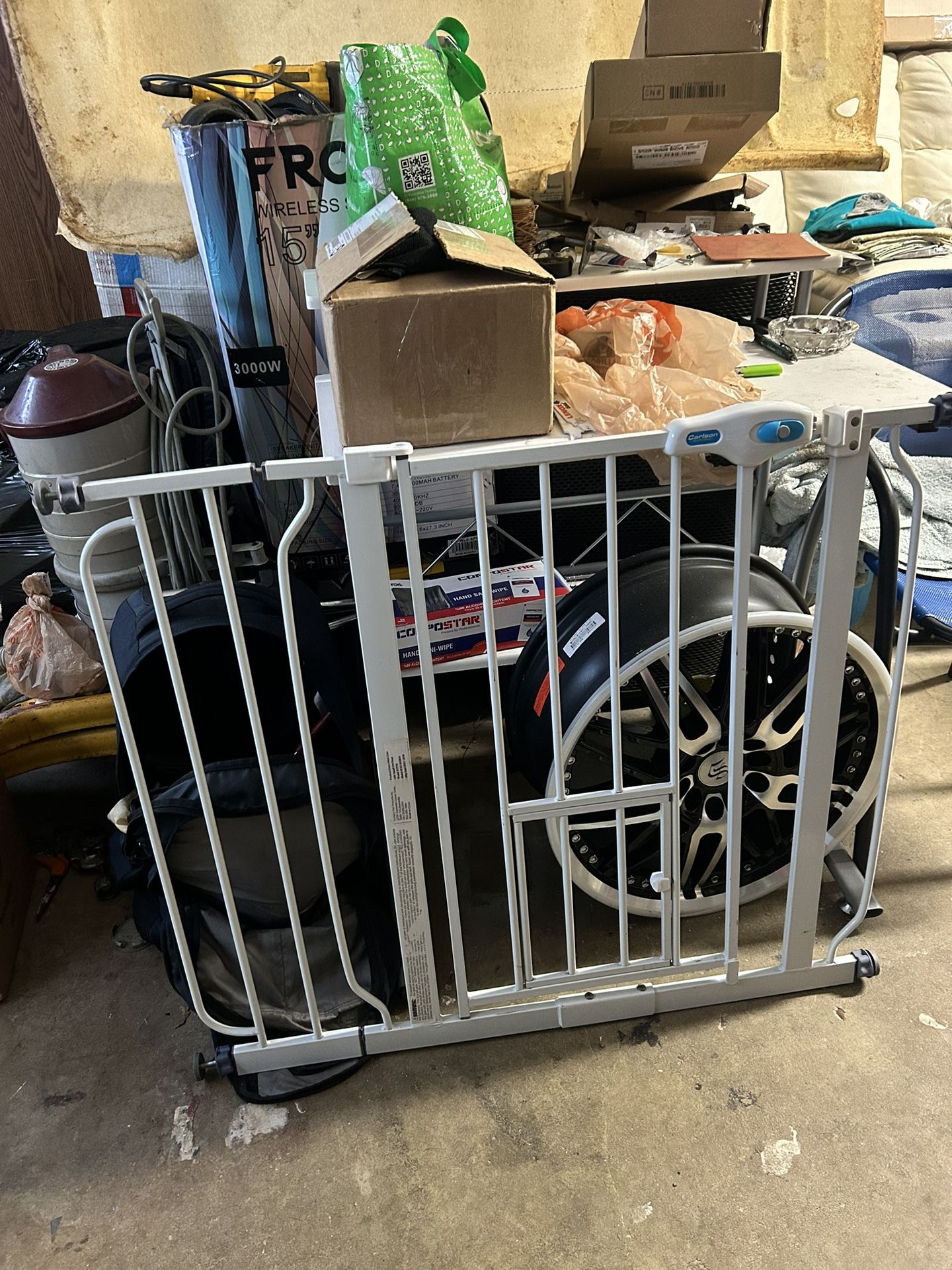 dog gate with small dog door
