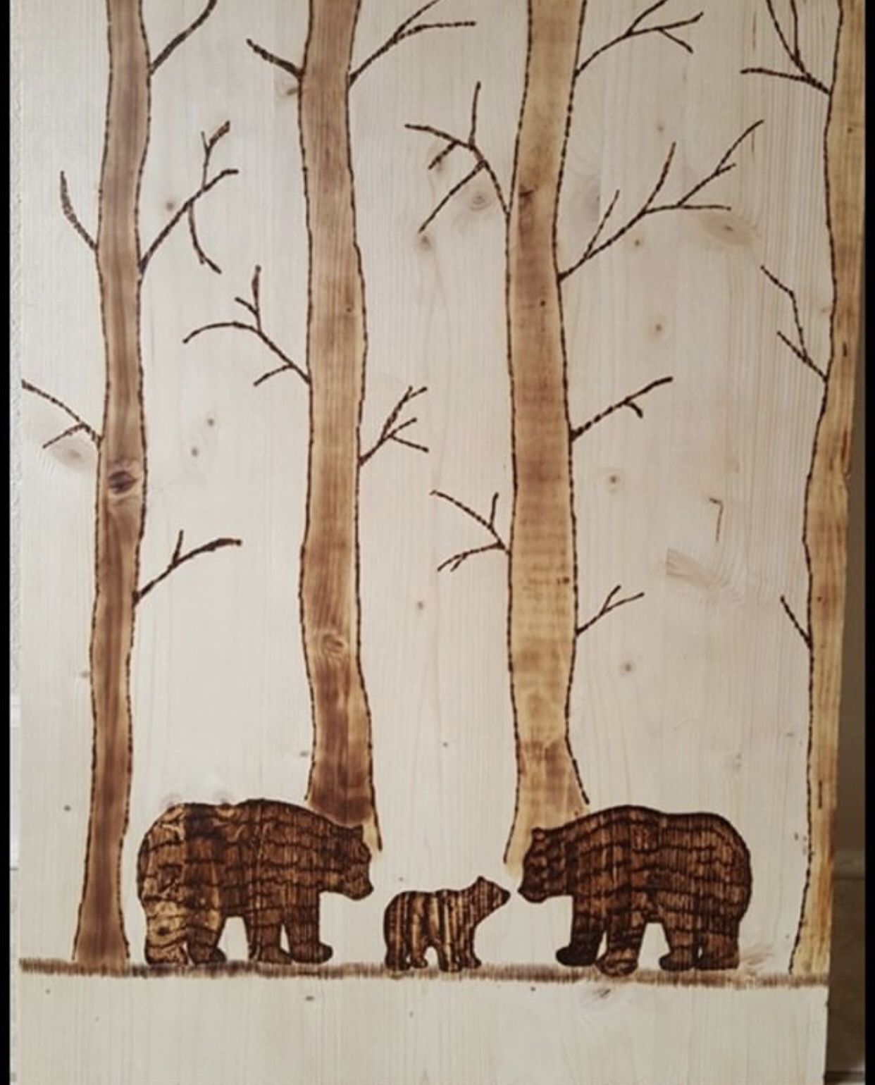 Custom bear art for child’s room