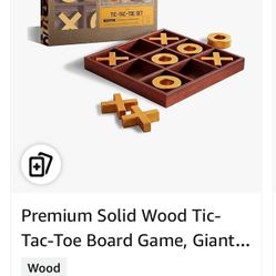 Refinery Premium Solid Wood Tic-Tac-Toe Board Game