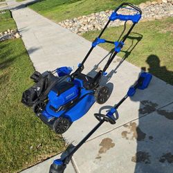 Kobalt Push Mower 40v And Weed Wacker 280 Firm No Less Package Deal All Or Nothing  See Pictures