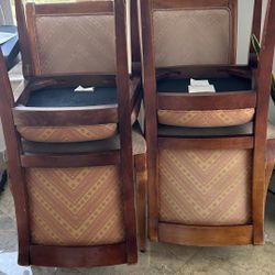 FREE 4 Wooden Dining Chairs – Solid wood, strong and stable.  