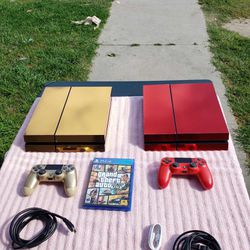 Gold Chrome or Red Chrome Playstation 4 500GB PS4 500gb any $180! With 1 Game installed n 1 New controller... GTA5 $20! Extra