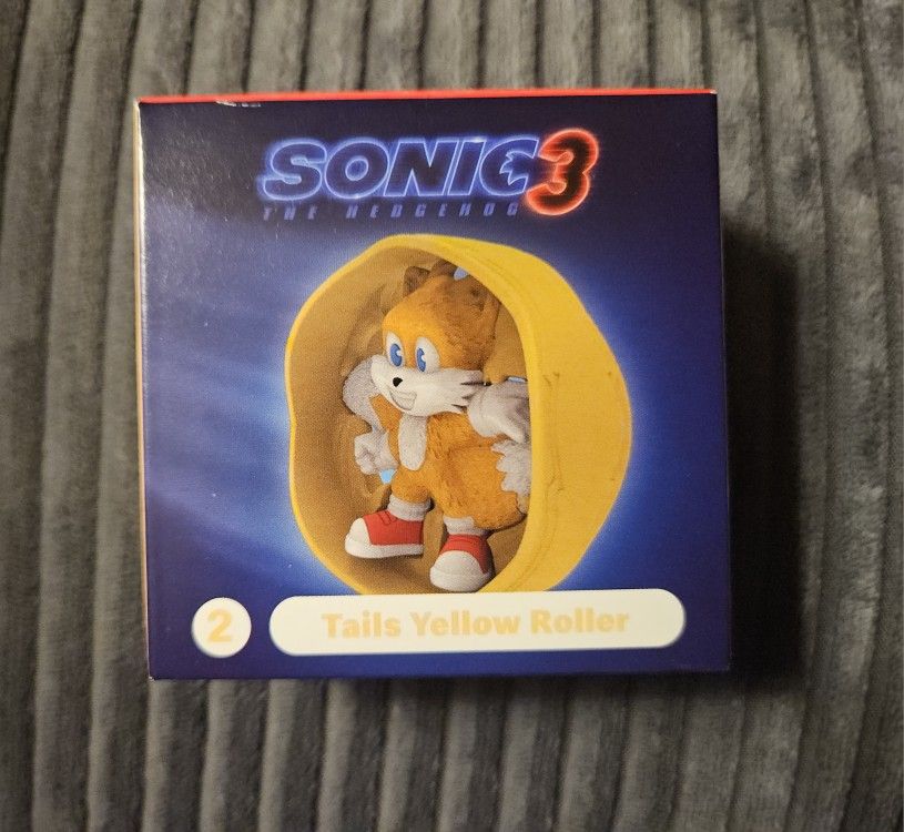 2024 McDonalds Tails Yellow Roller Happy Meal #2 Toy Sonic 3 Collectible