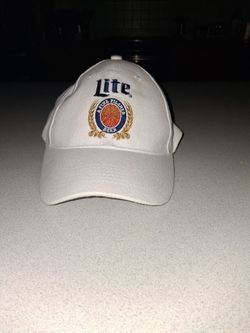 VINTAGE MILLER LITE A FINE PILSNER BEER ADJUSTABLE STRAP CAP